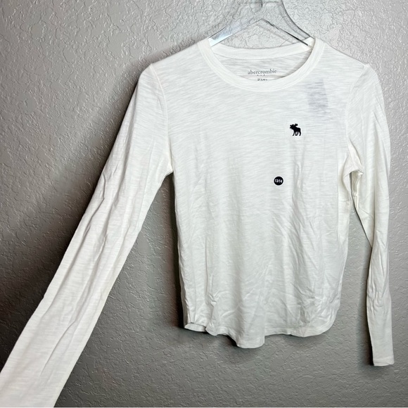 NWT Abercrombie&fitch Kids Long Sleeve White Top - Picture 3 of 7